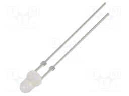 LED; orange; 3mm; 1120÷1560mcd; 40°; Front: convex; 2.1÷2.6VDC