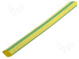 Heat shrink sleeve; glueless; 2: 1; 3.2mm; L: 1m; yellow-green