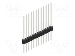 Connector: pin strips; pin header; male; PIN: 12; 1.27mm; THT; 1x12