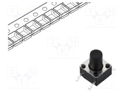 Microswitch TACT; SPST-NO; Pos: 2; 0.05A/12VDC; SMT; none; 1.6N