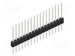 Connector: pin strips; pin header; male; PIN: 17; 1.27mm; THT; 1x17