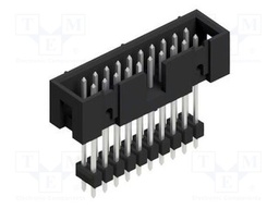 Connector: pin strips; pin header; male; PIN: 20; 2.54mm; THT; 2x10
