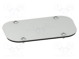 Cable gland plate; steel; W: 140mm; L: 400mm; Spacial S3D; D: 1.5mm