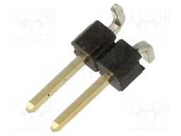 Socket; pin strips; male; 2.54mm; PIN: 2; SMT; on PCBs; Layout: 1x2