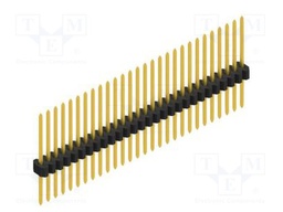 Connector: pin strips; pin header; male; PIN: 28; 1.27mm; THT; 1x28