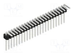 Connector: pin strips; pin header; male; PIN: 23; 1.27mm; THT; 1x23