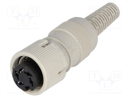 Plug; DIN; female; PIN: 5; Layout: 240°; straight; for cable