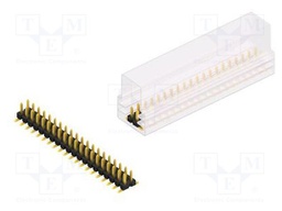 Connector: pin strips; pin header; male; PIN: 40; 2.54mm; SMT; 2x20