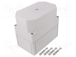 Enclosure: multipurpose; X: 110mm; Y: 180mm; Z: 165mm; PK; light grey