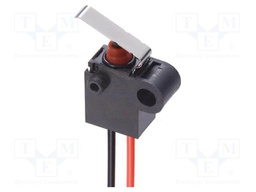 Microswitch SNAP ACTION; with lever with end bended out; Pos: 2