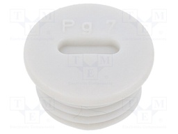 Stopper; PG7; IP56; Mat: polyamide; Body: light grey; Thread: PG; 6mm