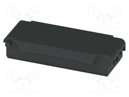 Cover; black; UL94V-0; BC 17,8; polycarbonate; snap-fastener