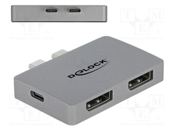 Adapter; DisplayPort socket x2,USB C socket,USB C plug x2