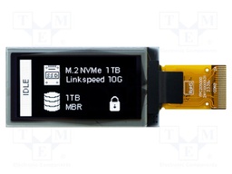 Display: OLED; graphical; 1.54"; 160x80; Dim: 43.5x22.5x1.41mm