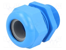 Cable gland; with long thread; M32; IP68; Mat: polyamide; blue