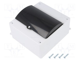 Enclosure: for modular components; IP20; white; No.of mod: 6; 400V