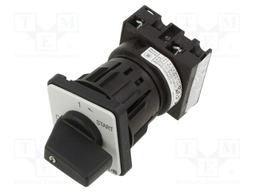 Switch: cam switch; Stabl.pos: 2; 20A; 0-1<-START; for building in