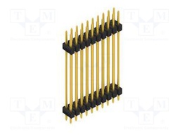 Connector: pin strips; pin header; male; PIN: 20; 2.54mm; THT; 2x10