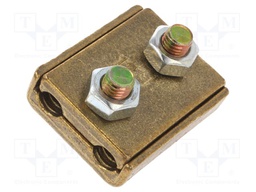 Brass; 80mm2; none; screw terminal; for cable; straight; Mat: brass