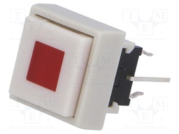 Switch: keypad; Pos: 2; DPDT; 0.1A/30VDC; white; Illumin: LED; red