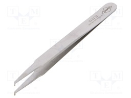 Tweezers; 120mm; for precision works; Blade tip shape: flat,bent