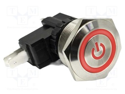 Switch: vandal resistant; SPDT; 15A/250VAC; IP67; ON-ON; red/green