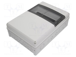 Enclosure: for modular components; IP65; grey; No.of mod: 14; IK08