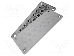 Multigate grommet; black; Holes no: 25; -40÷100°C; UL94V-0; IP65