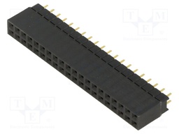 PCB Receptacle, Board-to-Board, 2.54 mm, 2 Rows, 40 Contacts, Through Hole Mount, M20 Series