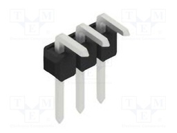 Connector: pin strips; pin header; male; PIN: 3; 2.54mm; THT; 1x3