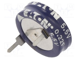 Capacitor: electrolytic; supercapacitor; 220mF; 5.5VDC; ESR: 75Ω