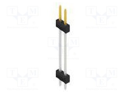 Connector: pin strips; pin header; male; PIN: 2; 2.54mm; THT; 2x1