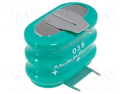 Re-battery: Ni-MH; 3.6V; 140mAh; Leads: 3pin,positive pole:  2pin