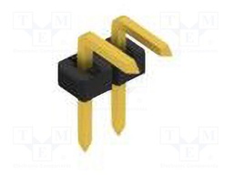 Connector: pin strips; pin header; male; PIN: 2; 2mm; THT; 1x2; 100V