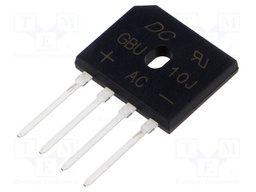 Bridge rectifier: single-phase; Urmax: 600V; If: 10A; Ifsm: 220A