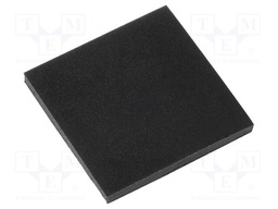 Self-adhesive foot; black; rubber; Y: 15mm; X: 15mm; Z: 1.5mm