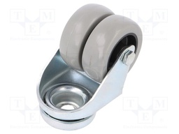 Transport wheel; Ø: 50mm; W: 36mm; H: 71mm; twin wheels,torsional