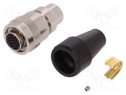 Plug; Connector: circular; HR22; female; PIN: 20; w/o contacts; 2A