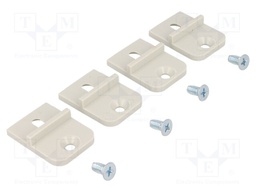 Clip; Colour: light grey; 4pcs.