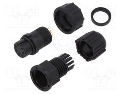 Plug; Connector: circular; size B; female; PIN: 7; w/o contacts