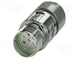 Connector: M23; plug; PIN: 7; crimped; straight; M23 PRO; 20A; 300V