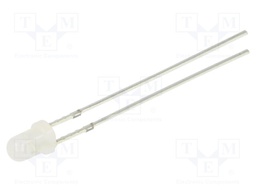 LED; 3mm; yellow green; 45÷68mcd; 30°; Front: convex; 1.8÷2.6V