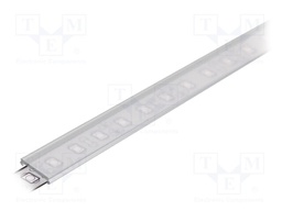 Cover for LED profiles; transparent; 2m; V: C2; push-in