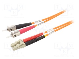 Fiber patch cord; OM1; LC/PC,ST/PC; 10m; 62.5/125um; LSZH; beige