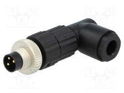 Connector: M8; male; PIN: 3; angled 90°; for cable; plug; E; 3A; 60V
