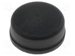Self-adhesive foot; black; rubber; A: 11mm; B: 10.5mm; E: 5mm