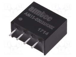 Converter: DC/DC; 1W; Uin: 2.97÷3.63V; 3.3VDC; Iout: 303mA; SIP4
