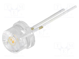 LED; 8mm; orange; 140°; Front: convex; Pitch: 5.16mm; 28÷35lm