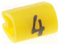 Markers for cables and wires; Label symbol: 4; 5.5÷8.9mm; PVC