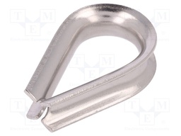 Thimble for rope; acid resistant steel A4; for rope; DIN6899